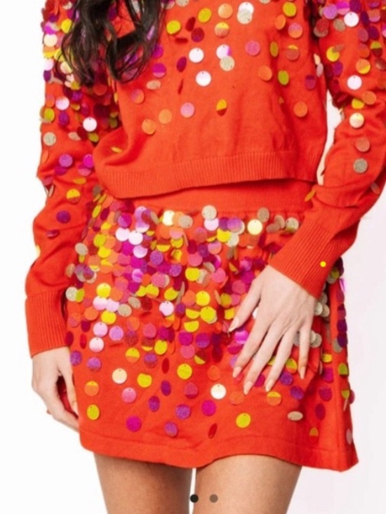 QUEEN OF SPARKLES Dresses & Skirts - NWOT Queen of Sparkles Red Sequin Skirt XS